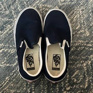 Barely worn navy slip on vans 7.5 women